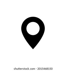 vector icon of simple forms of point of location. location icon on white background.