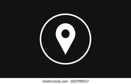 vector icon of simple forms of point of location 