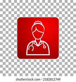 vector icon of simple forms of point of nurse