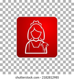 vector icon of simple forms of point of housemaid