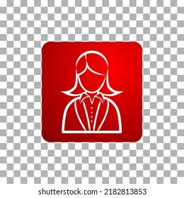 vector icon of simple forms of point of secretary