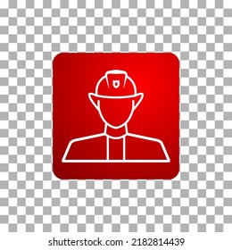 vector icon of simple forms of point of fireman