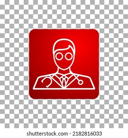 vector icon of simple forms of point of doctor
