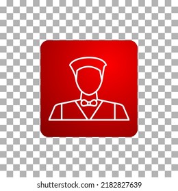vector icon of simple forms of point of waitress