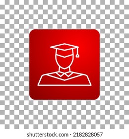 vector icon of simple forms of point of bachelor