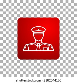 vector icon of simple forms of point of police officer