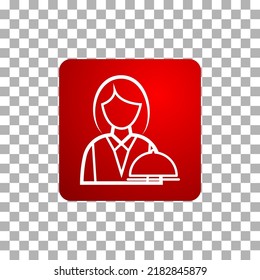 vector icon of simple forms of point of waitress