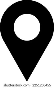 vector icon of simple forms of point of location