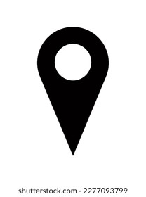 vector icon of simple forms of point of location.