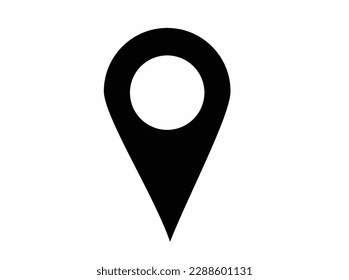 vector icon of simple forms of point of location