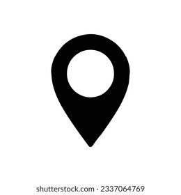 vector icon of simple forms of point of location