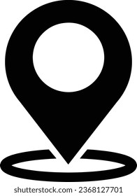 vector icon of simple forms of point of location