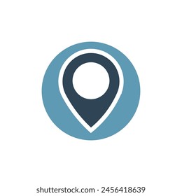 vector icon of simple forms of point of location