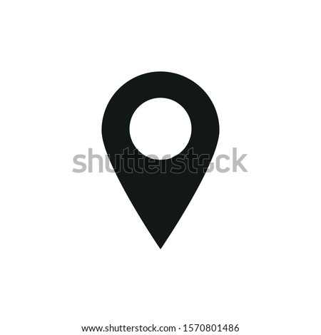 vector icon of simple forms of point of location