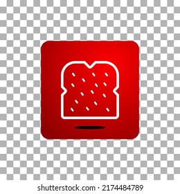 vector icon of simple forms of slice of bread