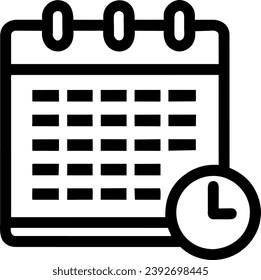 vector icon of simple forms of Time, date