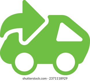 vector icon of simple forms of vehicle