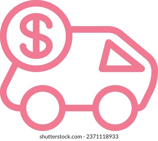 vector icon of simple forms of vehicle