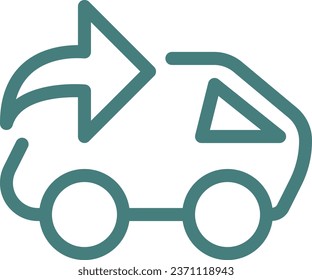 vector icon of simple forms of vehicle