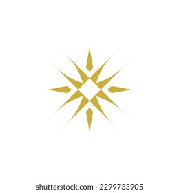 Vector icon simple logo with pointed corners