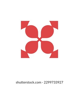 Icono de vector logotipo simple con esquinas puntiagudas