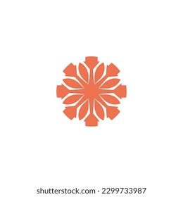 Vector icon simple logo with pointed corners