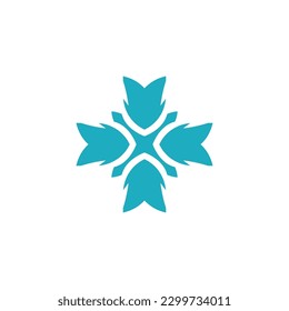 Vector icon simple logo with pointed corners