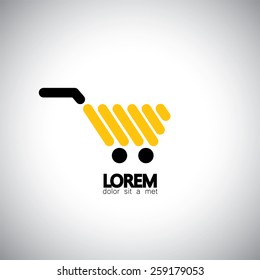 vector icon simple online shopping cart - concept line graphics