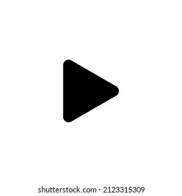 vector icon : simple play button silhouette