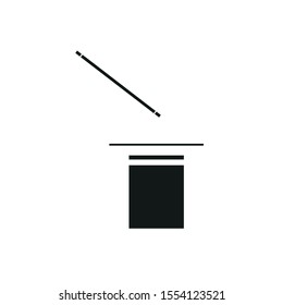 vector icon of simple shapes of hat magician's hat hat