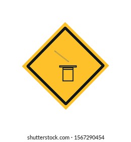 vector icon of simple shapes of hat magician's hat hat