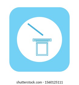 vector icon of simple shapes of magician's hat