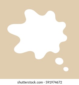 Vector icon of simple speech bubble