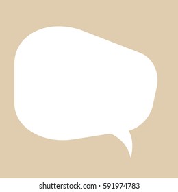 Vector icon of simple speech bubble