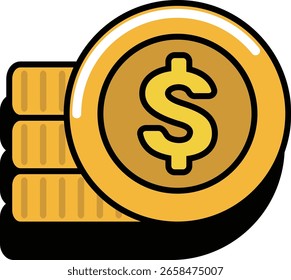 Ícone de vetor simples adesivo finanças