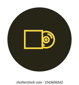 vector icon of simple vinyl record forms