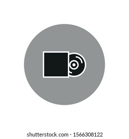 vector icon of simple vinyl record forms