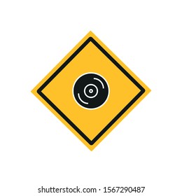 vector icon of simple vinyl record forms