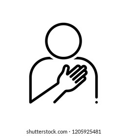 Vector icon for sincerity