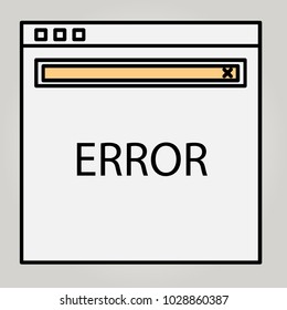 Vector icon site template, error, not found, message