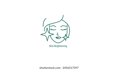 Vector Icon: Skin Brightening Treatment Symbol