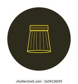 vector icon, skirt clothing item on white background