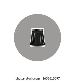 vector icon, skirt clothing item on white background