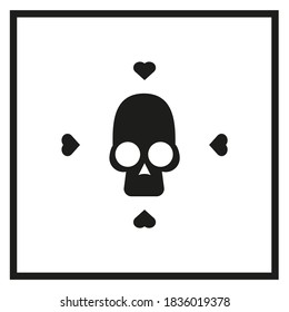 Vector icon skull, flat style