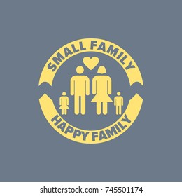 Vector icon of small family. Eps-10.
