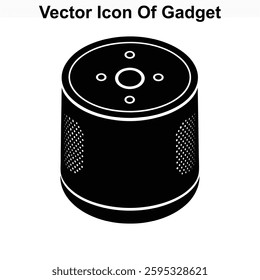 Vector Icon of a Smart Gadget Cylinder Shaped Device