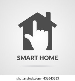 Vector icon of smart home. Isolated image of modern technology.