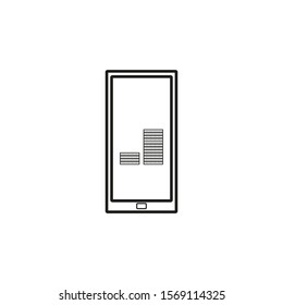 vector icon with smart phone ticket with money 