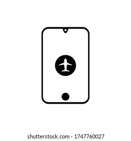 Vector icon of smartphone aeroplane mode