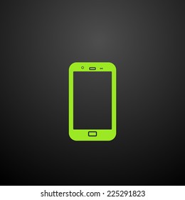 Vector icon smartphone, isolated on a black background for your design